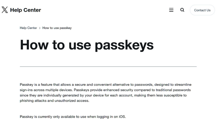 工业园区苹果维修店铺分享iOS用户如何通过通行密钥(Passkey)登录 